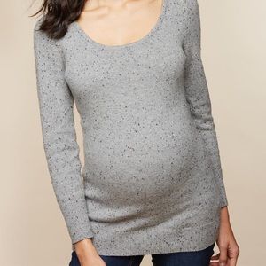 Motherhood Maternity, Gray Tie Detail Maternity Sweater, XL